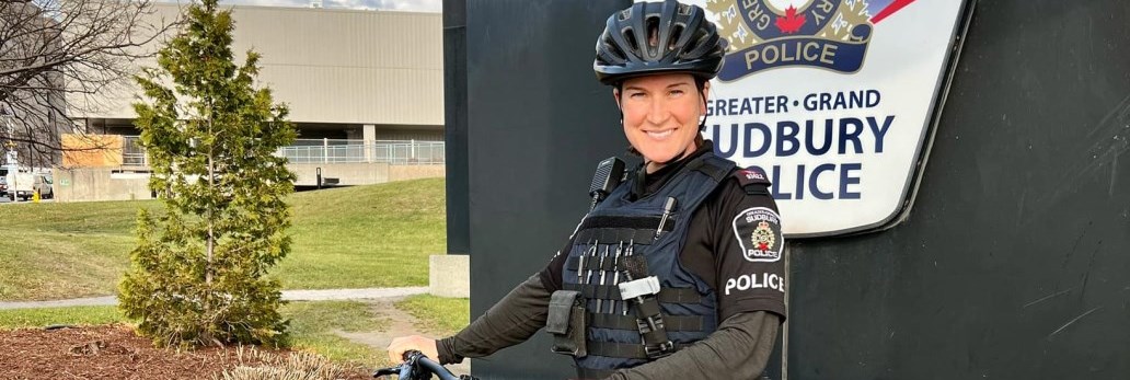 officer with bicycle